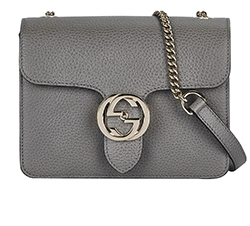 GG Interlocking Bag, Leather, Grey, 510304.493075, Db/C, 4